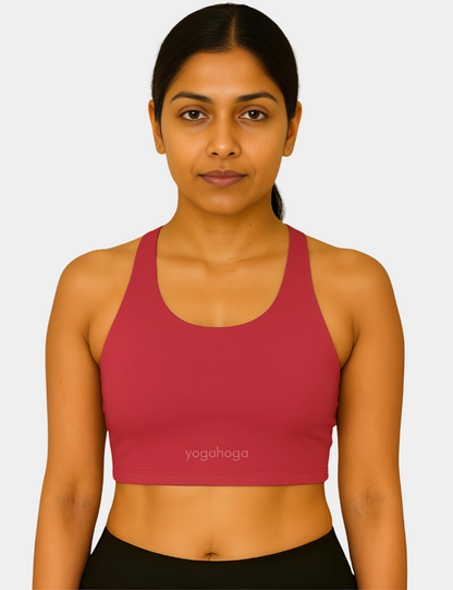 Raspberry Rose Stretch Sports Bra