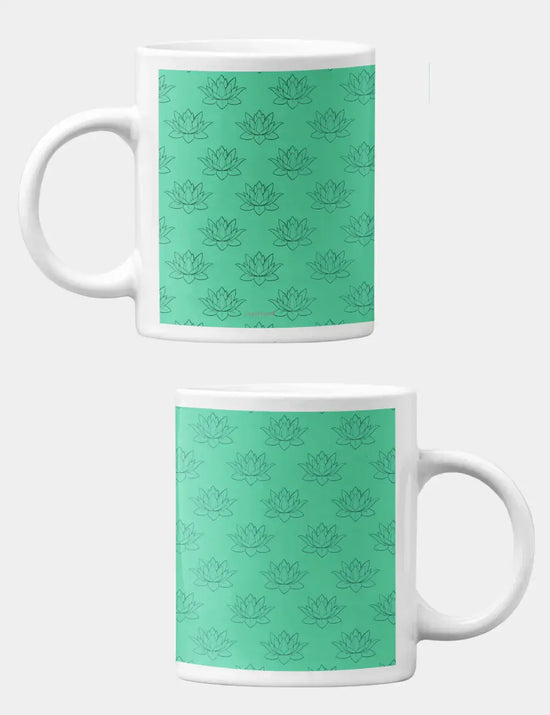 Green Lotus Bloom Coffee Mug