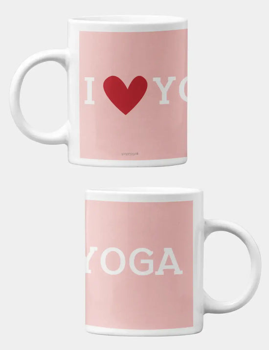 Pink I❤️Yoga Coffee Mug