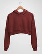 Bordeaux Bliss Premium Crop Hoodie