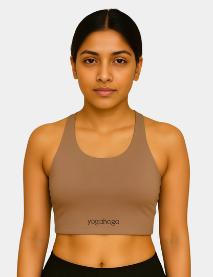 Sandstone Glow Stretch Sports Bra
