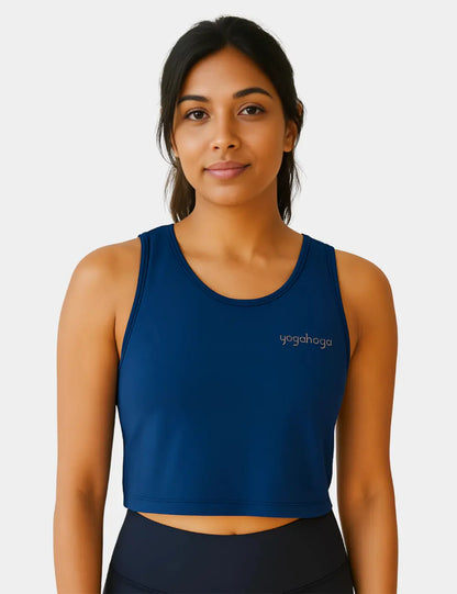 Cobalt Calm Crop Tank Top