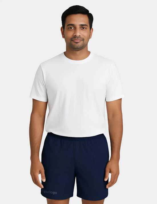 Stormy Blue Micro Knit Shorts