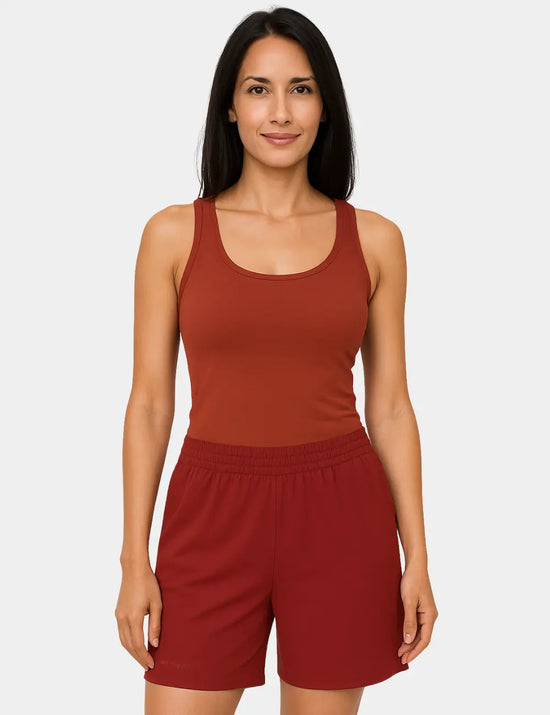 Phoenix Red Micro Knit Shorts