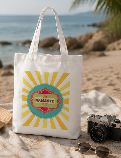 Namaste Yoga Tote - White