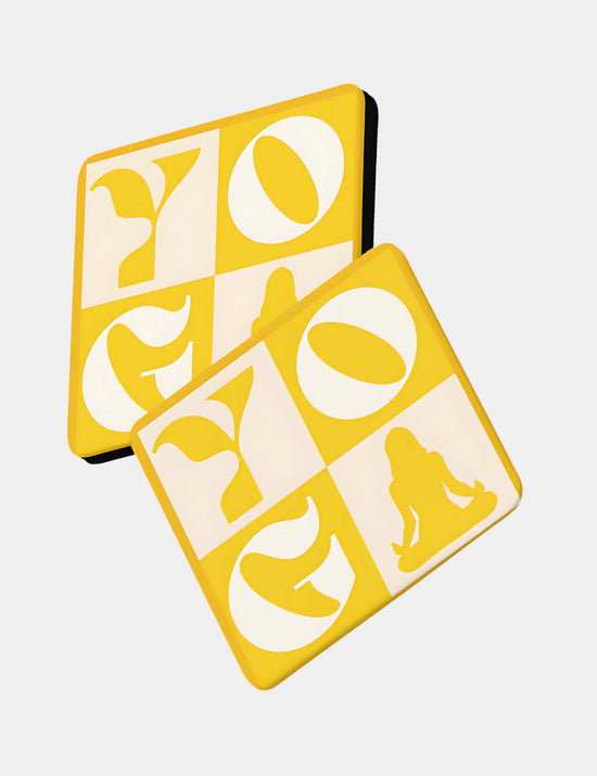 Yoga way Of Life Yellow Coaster