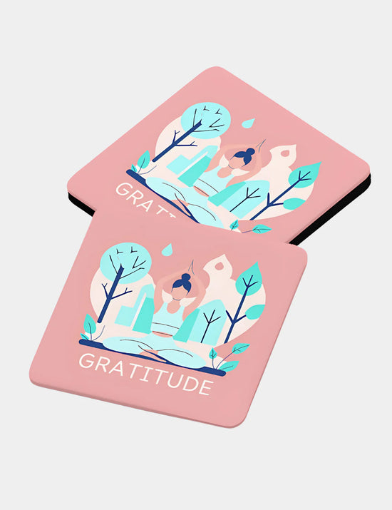 Gratitude Pink Coaster