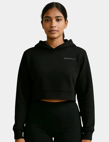 Midnight Muse Premium Crop Hoodie